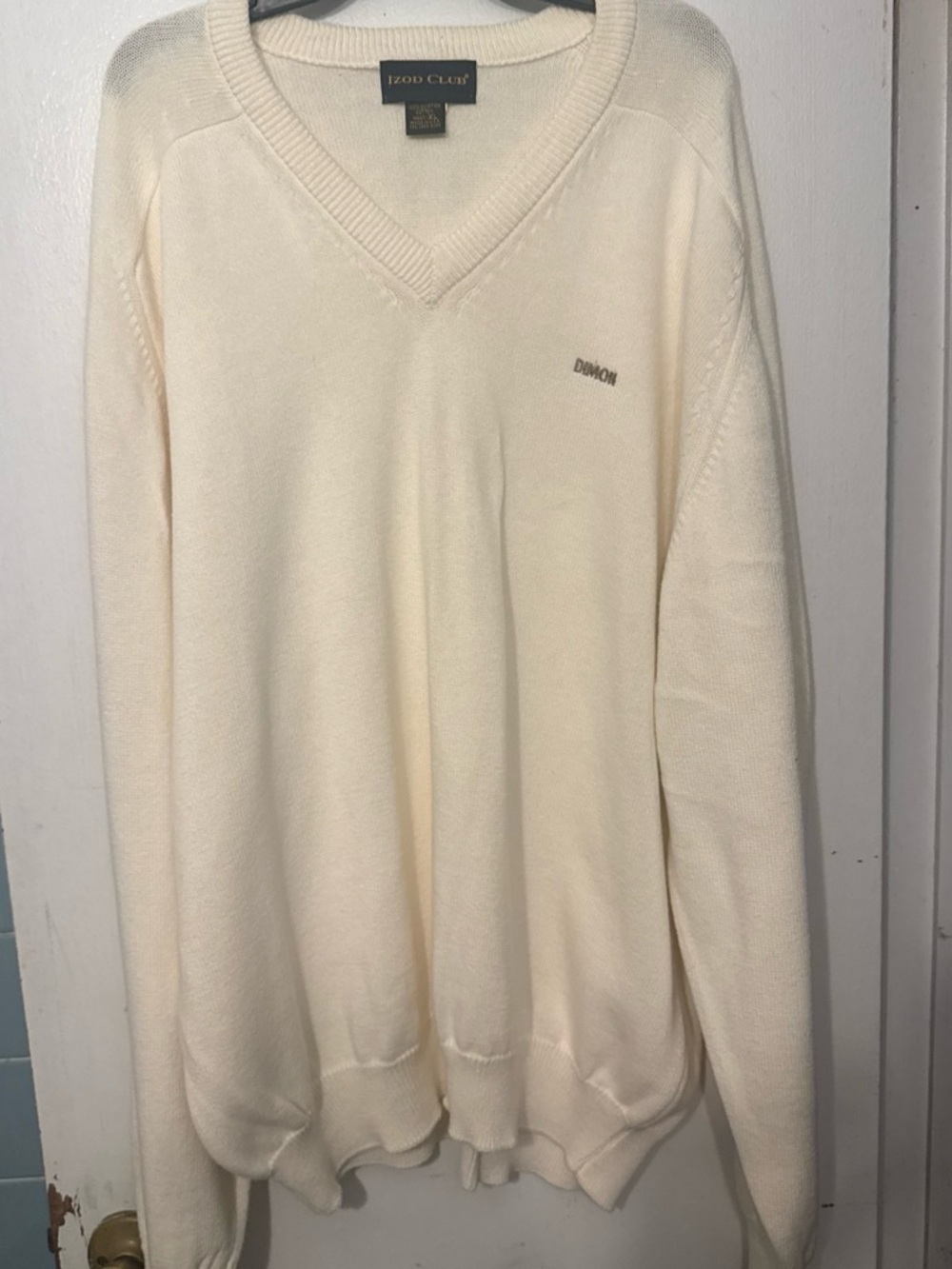 Izod Cream V-Neck Men's Sweater